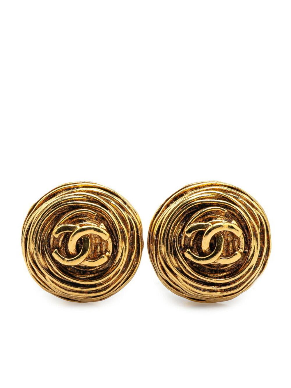 Chanel Cc Logo Clip-On Earrings Metal #208011C60B